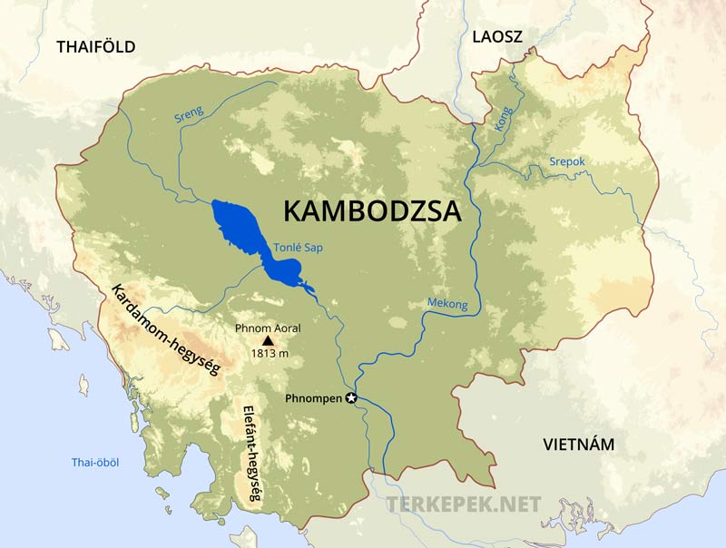 Kambodzsa térkép